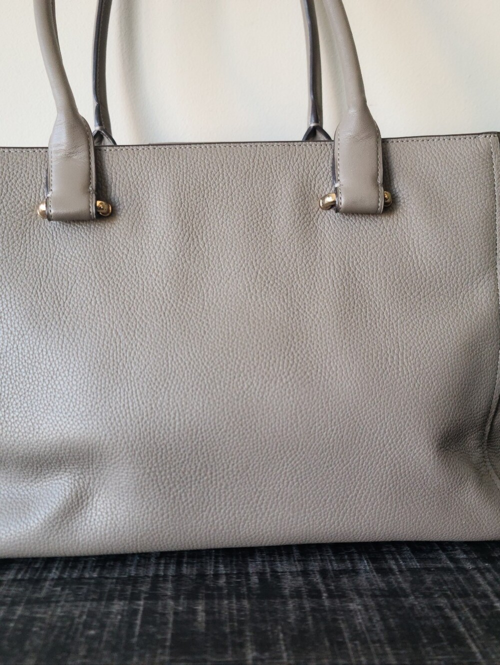 Coach Taupe Pebbled Leather Swagger Carryall Shoulder Bag #F36488 - Picture 5 of 12